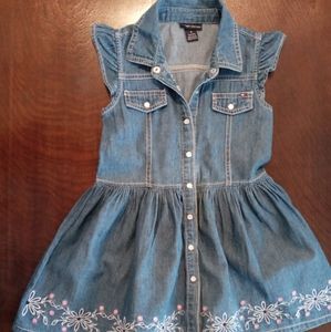 Tommy Hilfiger Denim Embroidered Dress 5T
